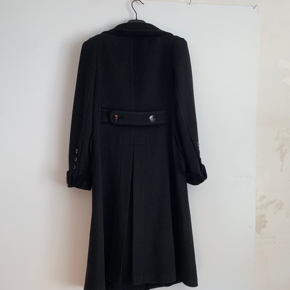 Phi Long Black Wool Coat with Pockets🌹 - Picture 11 of 12